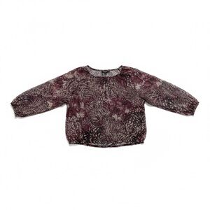 Unyx vintage purple Patterned long sleeved Blouse size S